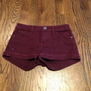 kids maroon shorts